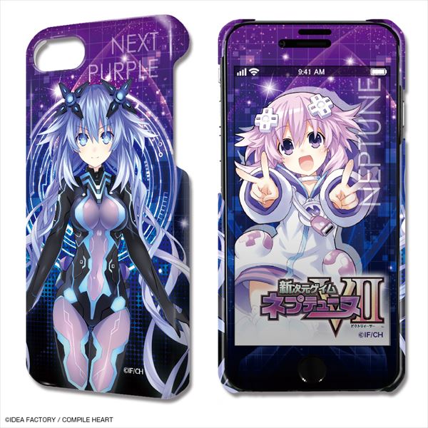 『新次元ゲイム ネプテューヌVII』デザジャケット iPhone SE(第2世代)/8/7/6/6sケース&保護シート デザイン01(ネプテューヌ)